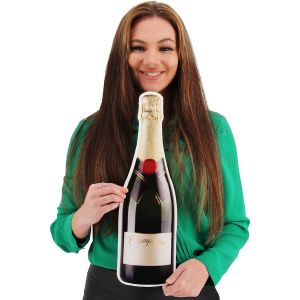 Larger Than Life, Bottle of Champagne UV Printed Photo Booth Prop