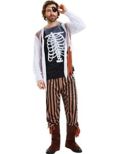 Male Crazy Zombie Pirate Halloween Fancy Dress Costume – One Size