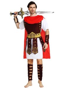 Male Roman Soldier Gladiator Fancy Dress Costume Style 1 – One Size