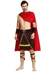  Male Roman Soldier Gladiator Fancy Dress Costume Style 2 – One Size