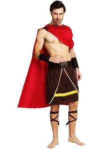  Male Roman Soldier Gladiator Fancy Dress Costume Style 2 – One Size