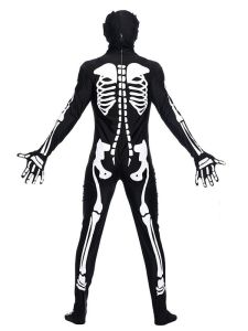 Male Skeleton Bodysuit Fancy Dress Halloween Costume