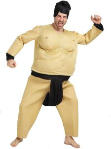Male Sumo Wrestler Fat Suit Fancy Dress Costume – One Size