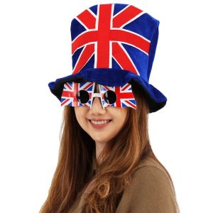 Union Jack Hat - One Size, Red White and Blue Felt Hat