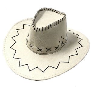 Light Tan Suede Effect Western Cowboy Cowgirl Hat