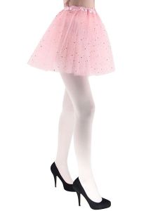 Adult - Pink Tutu Skirt with Silver Stars