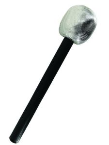 Plastic Pop Star Microphone Prop Silver