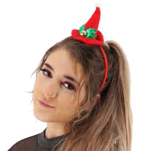 Red Pointed Hat Christmas Headband 