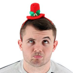 Red Top Hat Christmas Headband