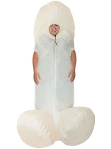 Rude Giant Willy Inflatable Fancy Dress Costume - Nude