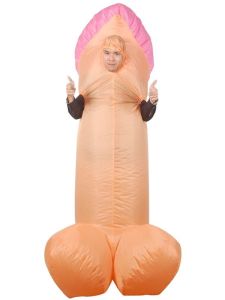Rude Giant Willy With Pink Tip Inflatable Fancy Dress Costume