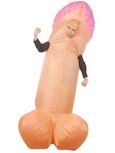Rude Giant Willy With Pink Tip Inflatable Fancy Dress Costume