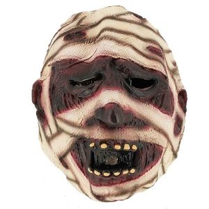 Scary Rotting Mummy Head Mask Halloween Fancy Dress Costume 