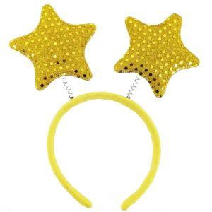 Sequined Gold Stars Headband 