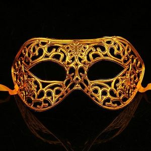Shiny Butterfly Masquerade Mask in Gold