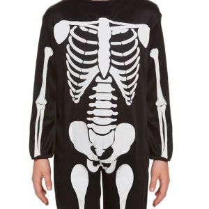 Skeleton Jumpsuit Halloween Kids Fancy Dress Costume - Kids UK 4-6 Years