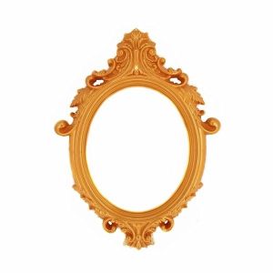 Golden Colour Antique Style Oval Posing Frame