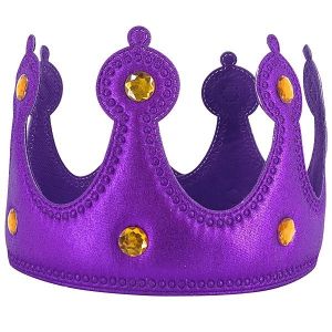 Soft Purple Royal Crown With Jewels 