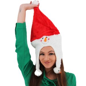 Soft Snowman Face Christmas Hat