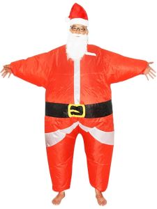 Super Santa Clause Inflatable Father Christmas Fancy Dress Costume