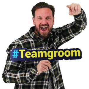 #TEAMGROOM Trending Hashtag Oversized Photo Booth PVC Word Board Sign
