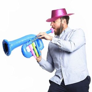 Inflatable Blue Trumpet