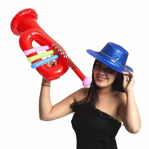 Inflatable Red Trumpet