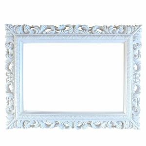 White Antique Style Square Posing Frame