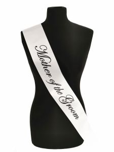 White With Black Writing ‘Mother Of The Groom’ Sash