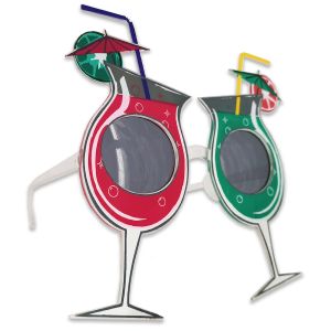Wine Cocktail With Cocktail Umbrella Novelty Sunglasses 