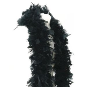 Deluxe Black Feather Boa – 100g -180cm