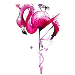 Pink Flamingo Medium Temporary Tattoo Body Art Transfer No. 842