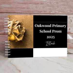 Custom Modern Gold Rose Prom Guest Book with Different Page Options-No. 123