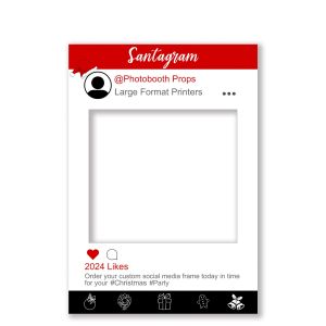 CUSTOM Xmas Ins Santagram Social Media Style Fully Printed Posing Frame - No. 033