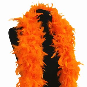 Luxury Orange Feather Boa - 80g -180cm 