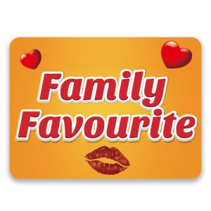 'Family Favourite' Rectangle UV Printed Word Board Photo Booth Sign Prop