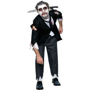 ‘Mr Bloody Butler’ Men’s Zombie Butler Halloween Costume Medium
