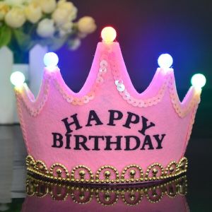 Pink ‘Happy Birthday’ Crown LED Light Up Tiara