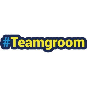 #TEAMGROOM Trending Hashtag Oversized Photo Booth PVC Word Board Sign