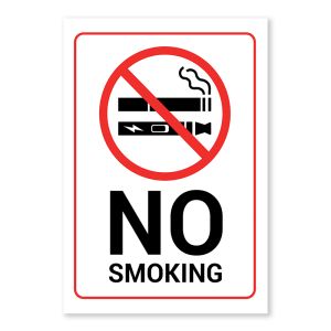 No Smoking Warning Sign - Durable, Rust-Free, Weatherproof PVC - Indoor & Outdoor Use - No.134, 135, 136