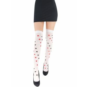 Adult Stockings - White Casino Poker Suits