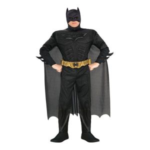 Adult Deluxe Batman Muscle Chest DC Fancy Dress Costume Size XL