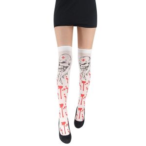 Adult Halloween Stockings - Evil Skulls and Dripping Blood