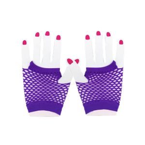 Adult Purple Fish Net Short Gloves