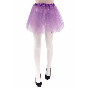 Adult - Purple Tutu Skirt with Silver Stars 