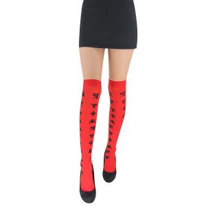 Adult Stockings - Red Casino Poker Suits