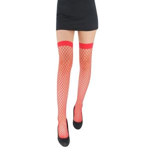 Adult Red Fishnet Stockings