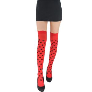 Adult Stockings - Red Polka Dot 