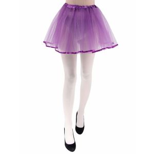 Adult - Purple Tutu Skirt with Ribbon Trim