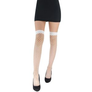 Adult White Fishnet Stockings